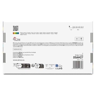 LED Ziemassvētku virtene – bumbiņas, 48 m, liet. ārā un iekšt.,daudzkrāsaina,8 r.,ar taim.