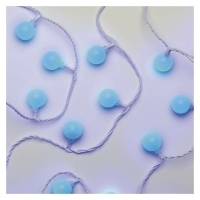 LED Cherry Lichterkette – Kugeln 2,5 cm, 4 m, Außen und Innen, blau, Timer