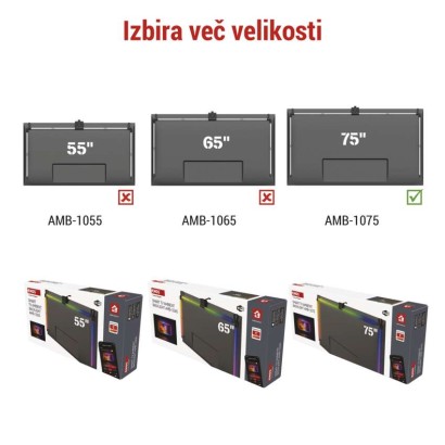 GoSmart Ambientna LED RGB osvetlitev za TV 75“ (189 cm)