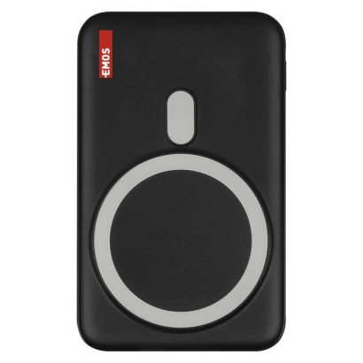 EMOS powerbank WI 1023D, 10 000 mAh, 22,5 W+Wireless, črni