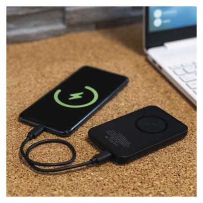 EMOS Powerbank WI 521, 5 000 mAh, 20 W+Wireless, fekete