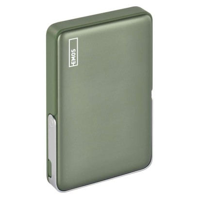 Power bank EMOS WI 1031, 10 000 mAh, 20 W+Wireless, army-green