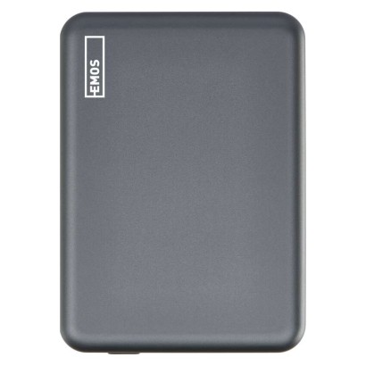 Power bank EMOS WI 522, 5 000 mAh, 20 W+Wireless, šedá