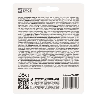 USB adaptér do auta 2,1A + micro USB kabel + USB-C redukce