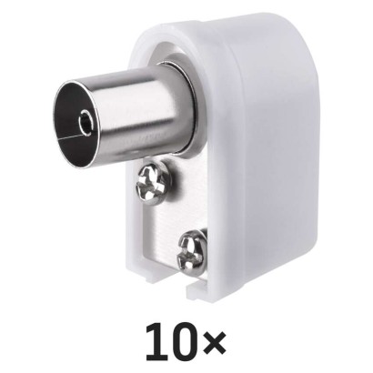 Konektor IEC zásuvka zacvakávací uhlový, 10ks