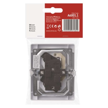 Gniazdo podwójne FRENCH IP20 błyszczące białe