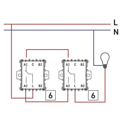 Přepínač střídavý č. 1,6, antracit