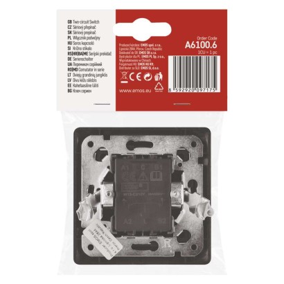 Wyłącznik świecznikowy 2P IP20 antracyt