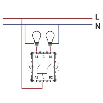 Wyłącznik świecznikowy 2P IP20 antracyt