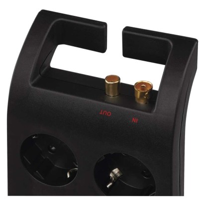 Pārsprieguma aizsargs, 1800 J – 8 kontaktligzdas, 3 m, melns