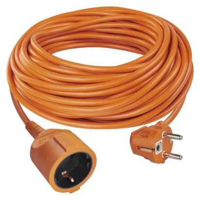 Verlängerungskabel 30 m / 1 Steckdose / orange / PVC / 250 V / 1,5 mm2