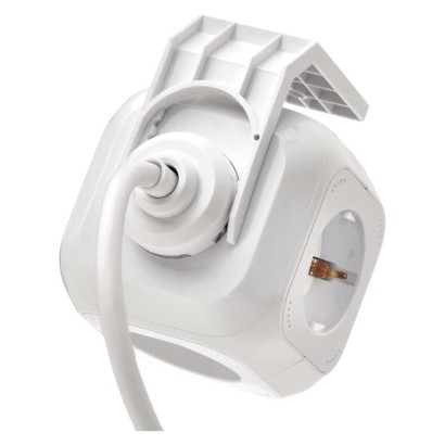 Ilgintuvas – Cube 1,9 m / 4 lizdai / baltas / PVC / su USB / 1,5 mm2 