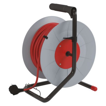 PVC Kabeltrommel – 4 Steckdosen, 40m, 1,5mm2 SCHUKO