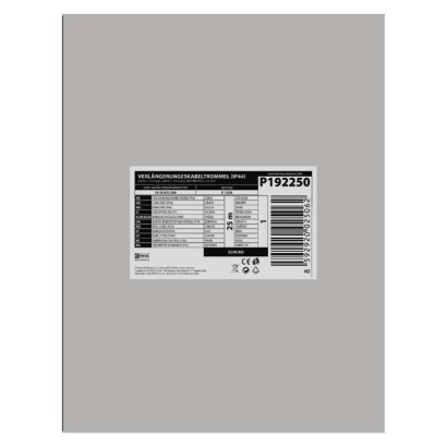 Kültéri kábeldob 25 m / 3 aljzat / fekete / gumi / 230V/400V / 1,5 mm2