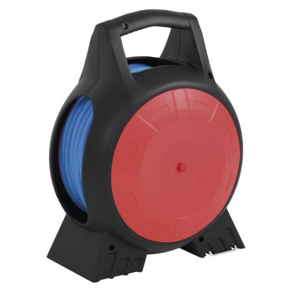 Fagyásálló kábeldob 20 m / 3 aljzat / kék / PVC / 230 V / 1,5 mm2