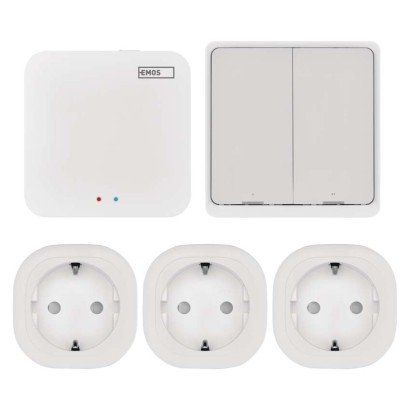 Set GoSmart: 3x WiFi-Steckdose IP-3002S, 1x Szenenschalter, 1x ZigBee Gateway