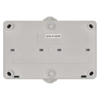 Gniazdo podwójne IP44 białe