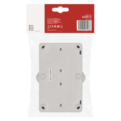 Gniazdo podwójne IP44 białe