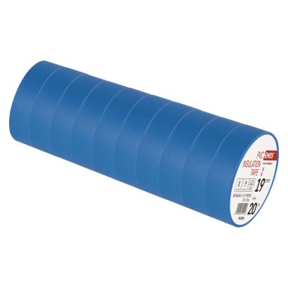Isolierband PVC 19mm/20m Blau, 10 Stk.