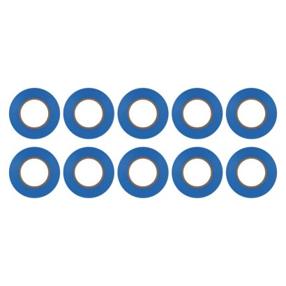 Izolační páska PVC 19mm / 20m modrá, 10 ks