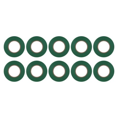 Izolační páska PVC 19mm / 20m zelená, 10 ks