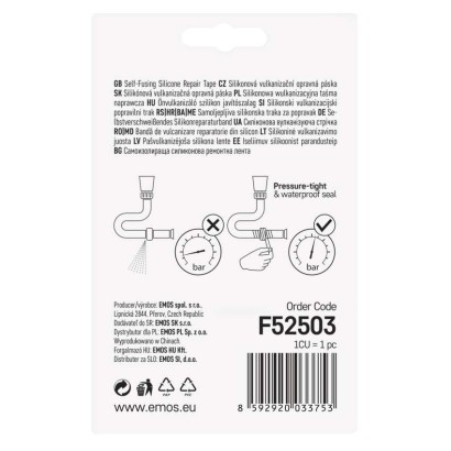 Silikonová páska vulkanizační 25mm / 3m černá