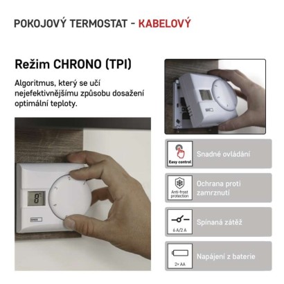 Pokojový manuální drátový termostat P5603R