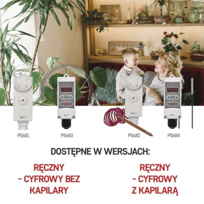 Termostat przylgowy, czujnik, kapilara, P5684