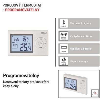 Pokojový programovatelný drátový termostat P5607