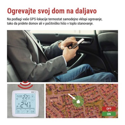 Talni žični termostat WiFi GoSmart P56S01F s programiranjem