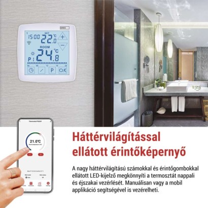 GoSmart Programozható vezetékes termosztát padlófűtéshez WiFi-vel P56S01F