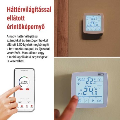GoSmart Programozható vezetékes szobatermosztát WiFi-vel P56S01 