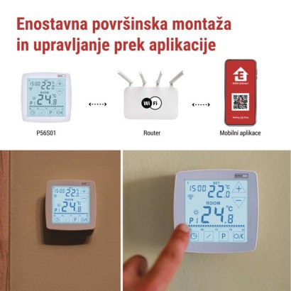 Sobni žični WiFI GoSmart termostat P56S01 s programiranjem