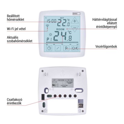GoSmart Programozható vezetékes szobatermosztát WiFi-vel P56S01 