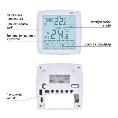 Sobni žični WiFI GoSmart termostat P56S01 s programiranjem