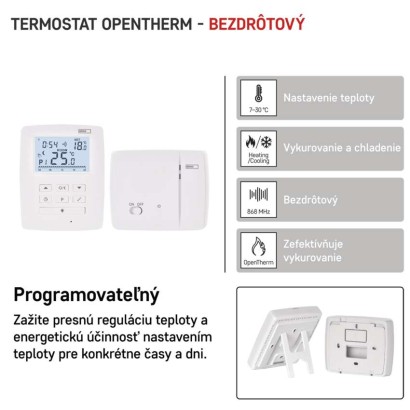 Izbový programovateľný bezdrôtový OpenTherm termostat P5611OT