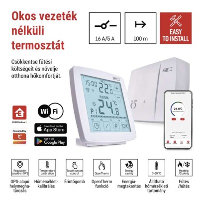 GoSmart Programozható vezeték nélküli szobatermosztát WiFi-vel P56S11 