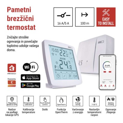 Sobni brezžični WiFi GoSmart termostat P56S11 s programiranjem