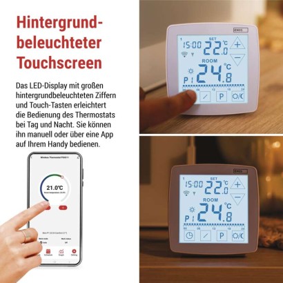 GoSmart Raumthermostat P56S11 mit WiFi, programmierbar, kabellos