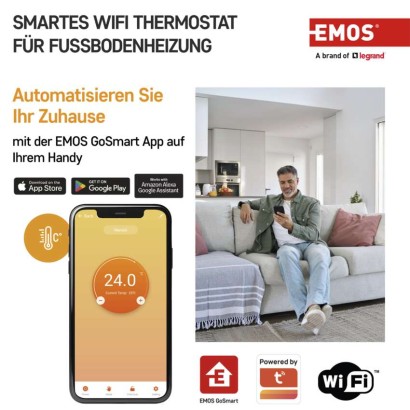 GoSmart Fußbodenheizung-Thermostat P56201UF mit WiFi, programmierbar, verkabelt