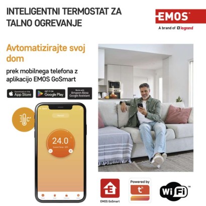 Talni žični termostat WiFi GoSmart P56201UF s programiranjem