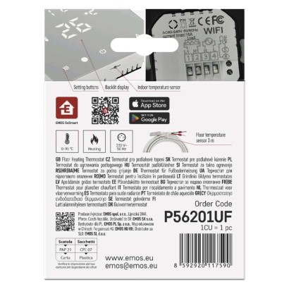 Podlahový programovatelný drátový WiFi GoSmart termostat P56201UF