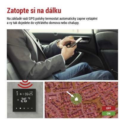 Podlahový programovatelný drátový WiFi GoSmart termostat P56201BUF