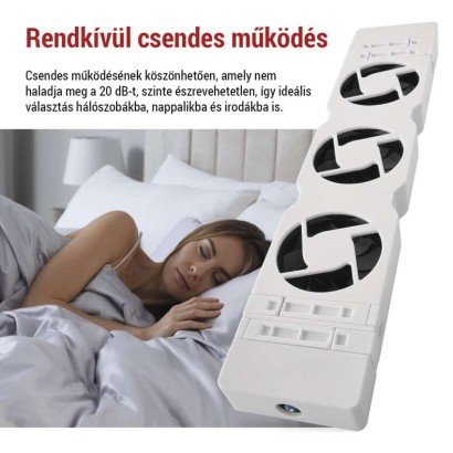 Radiátor fűtéserősítő ventilátor szett - DUO, fehér