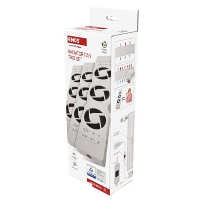 Ventilátor pod radiátor TRIO, biely