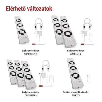 Radiátor fűtéserősítő ventilátor - KIEGÉSZÍTŐ egység, fehér