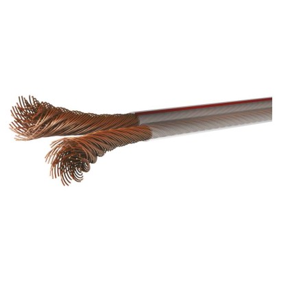 Neekranēts vītā pāra kabelis, 2 x 1,5 mm, caurspīdīgs, 100 m