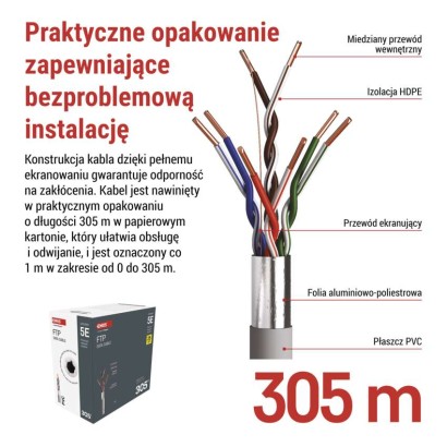 Kabel Ftp Cat5e, 305m