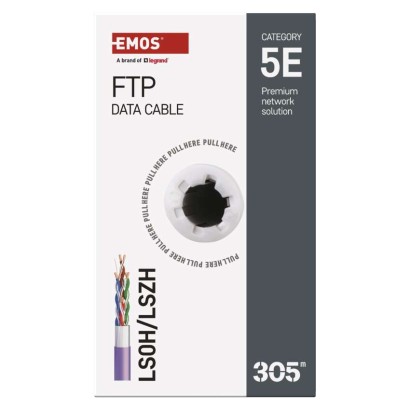 Datový kabel FTP CAT 5E LSZH, 305m
