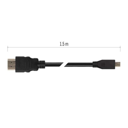 HDMI 2.0 high speed kábel A vidlica – D vidlica 1,5m